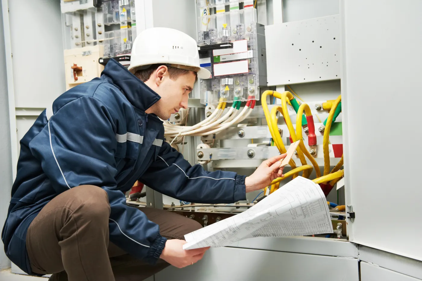 Électricien indépendant intervenant sur un tableau au Pré-Saint-Gervais (93310)